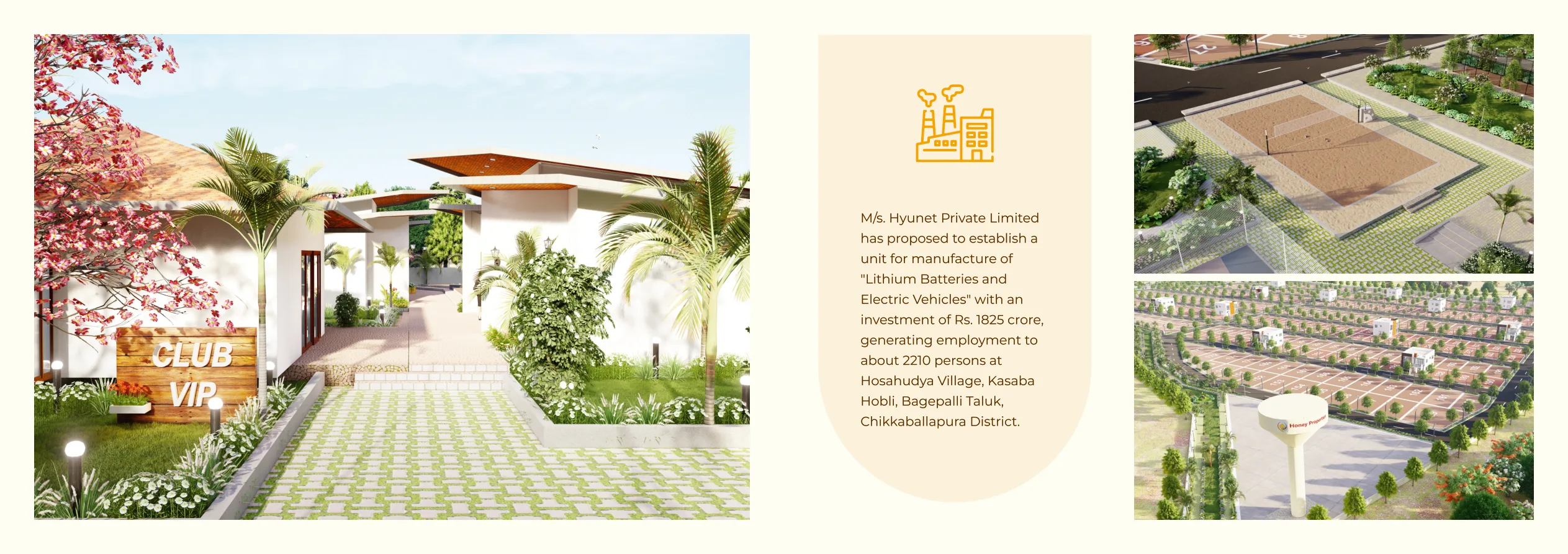 Gathering places at VIP Land Mark residential plotted layout in Bagepalli