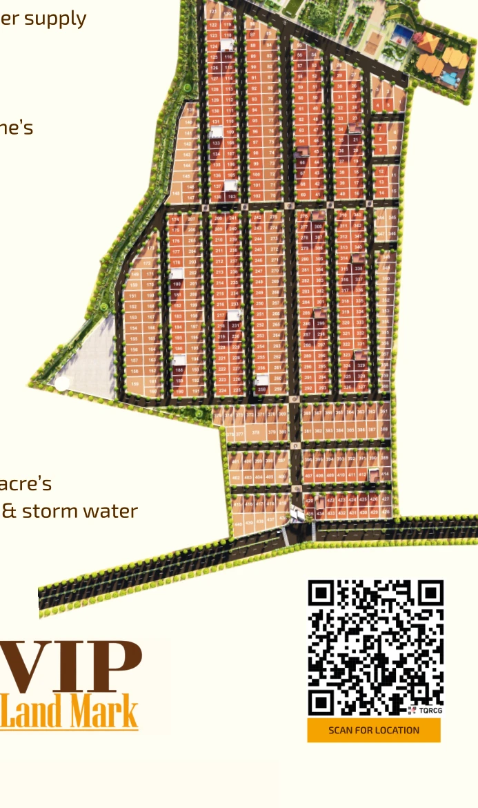 VIP Land Mark Bagepalli residential plotted layout master plan showing plot arrangement and road network